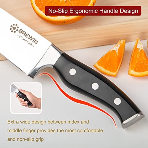 Brewin Professional Kitchen Knives, 3PC Chef Knife Set Sharp Knives Carving  Sets for Kitchen High Carbon Stainless Steel, Japanese Cooking Knife with