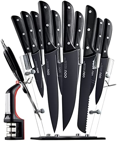 OOU Pro Kitchen Knife Set Chef Knives- 7 Pieces Non-Stick Carbon New  Sealed!